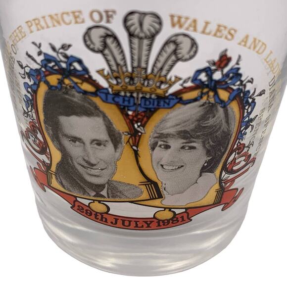 Clear Glass Honoring Prince Charles & Lady Diana Royal Wedding 1981 - Picture 1 of 6